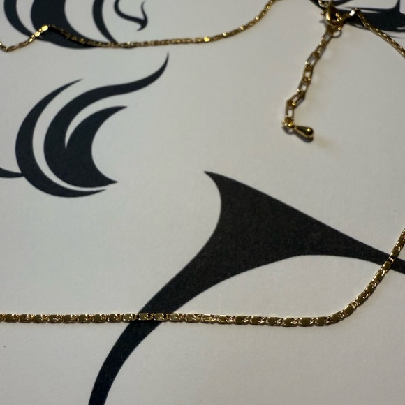 18k Yellow Gold Plated Dainty Necklace #5 - Picture 2 of 3